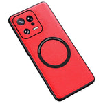 PU Leather Coated TPU+PC Back Case for Xiaomi 13 Pro 5G Phone Cover Magnetic Case Charger