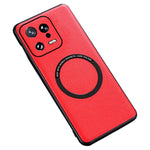 Xiaomi 13 5G PU-läderbelagt TPU+PC-fodral Magnetiskt fodral med laddare mobilfodral