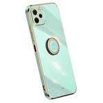 XINLI TPU-mobilskal för Huawei nova Y61 4G med ringhållare och stöd, galvaniserat mobilskydd