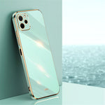 XINLI For Huawei nova Y61 4G Electroplating Frame Phone Case TPU Cover with Camera Lens Protection