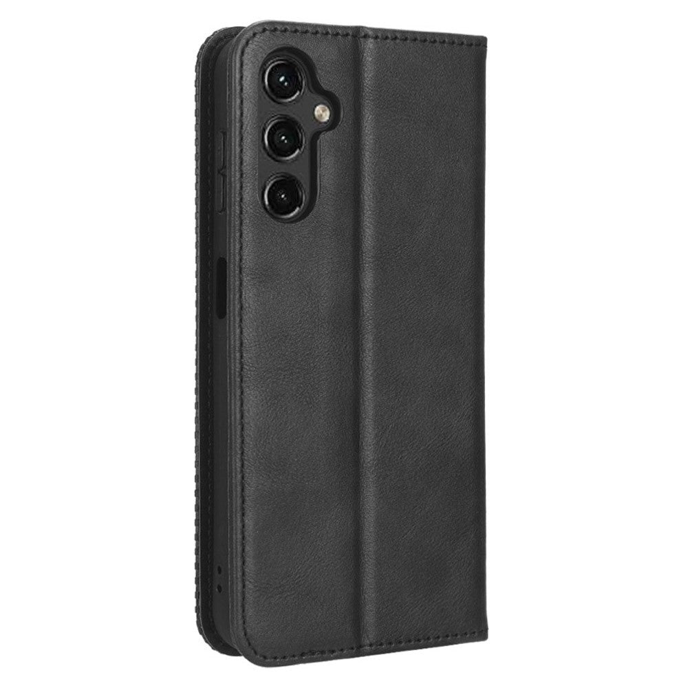 Samsung Galaxy A24 4G (162,1 x 77,6 x 8,3 mm) PU-läderfodral för smartphones Vintage stativplånbok fallskyddande mobilfodral