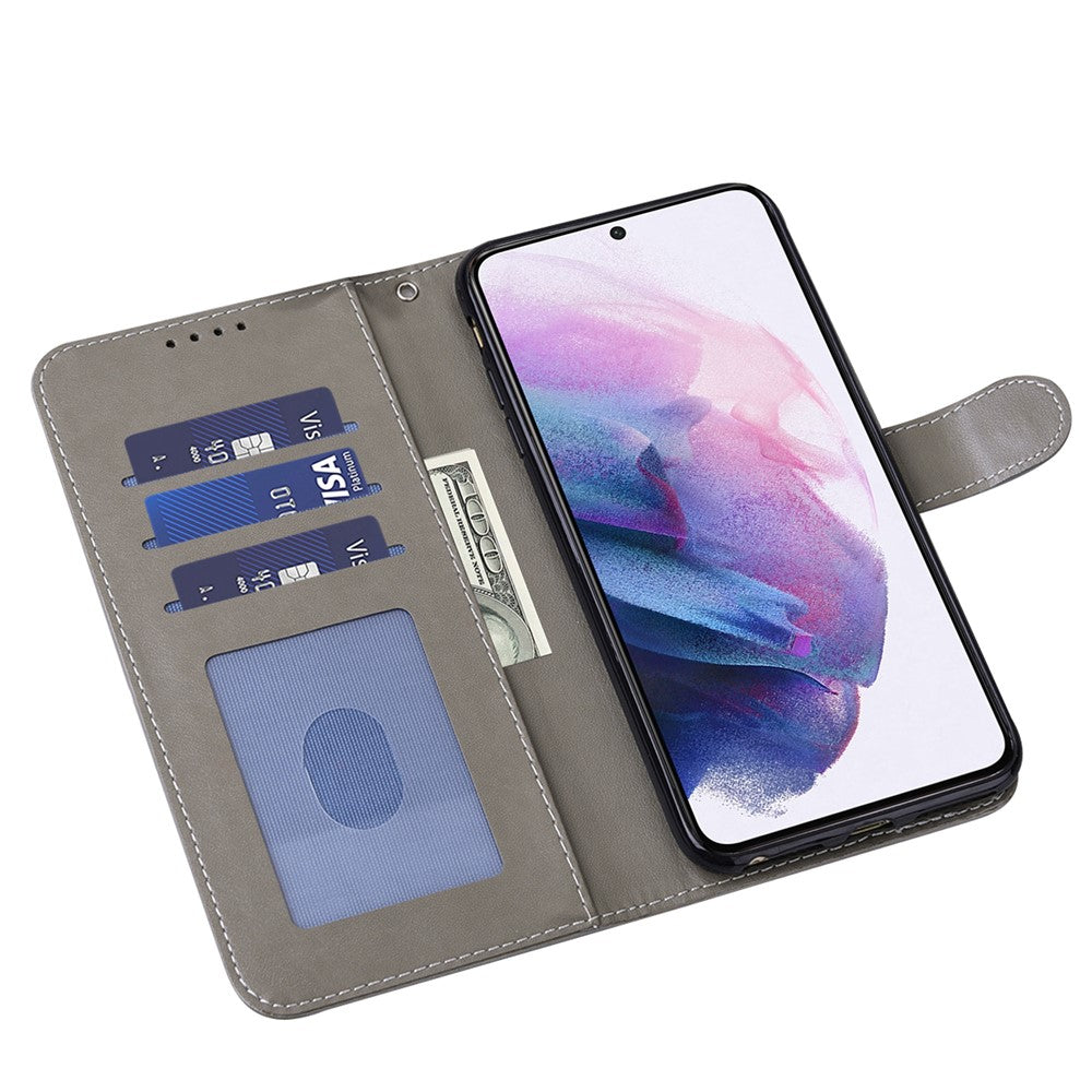For Samsung Galaxy S23+ PU Leather Phone Case Deer Tree Pattern Wallet Stand Folio Cover