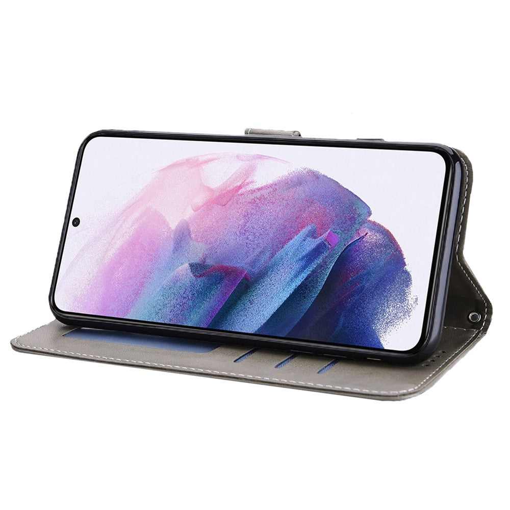 For Samsung Galaxy S23+ PU Leather Phone Case Deer Tree Pattern Wallet Stand Folio Cover