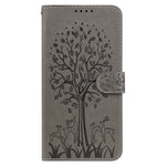 For Samsung Galaxy S23+ PU Leather Phone Case Deer Tree Pattern Wallet Stand Folio Cover