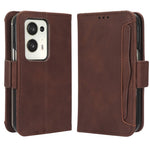 For Oppo Find N2 5G Multiple Card Slots Flip Stand Cover Shockproof PU Leather Wallet Phone Case