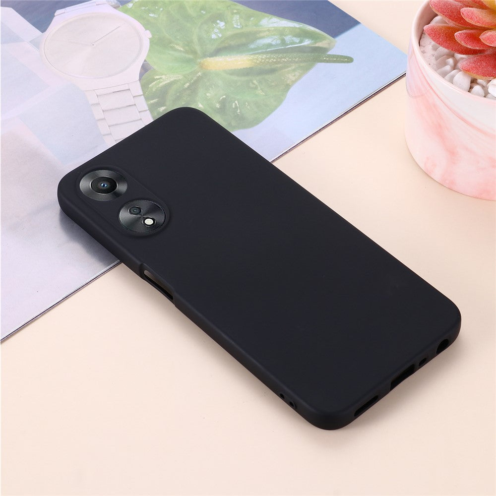 Phone Cover for Oppo A58 5G / A58x 5G / A78 5G , Liquid Silicone Anti-Dust Soft Lining Protective Case with Strap