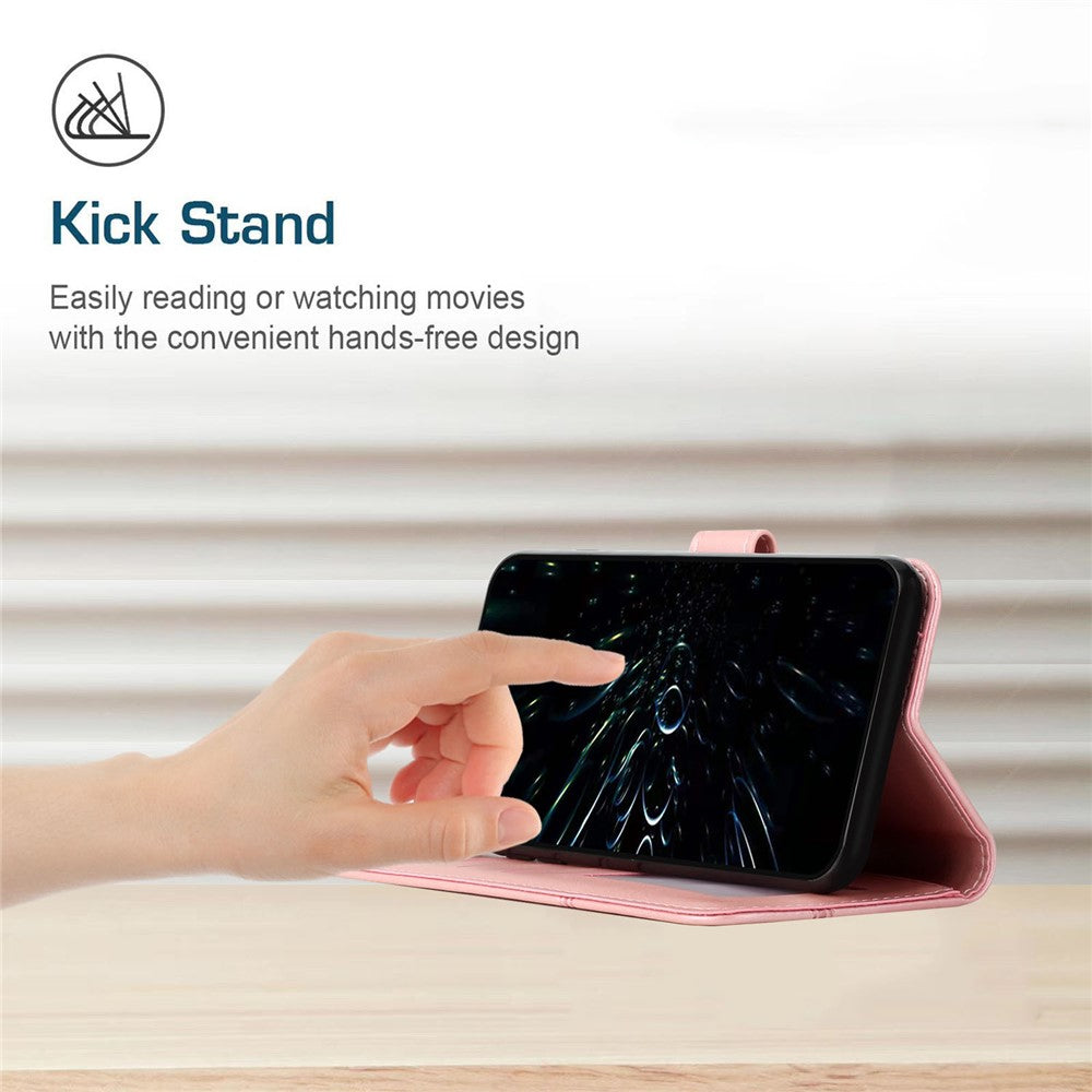 For Motorola Moto G73 5G Leather Phone Case Wallet Phone Stand Cover