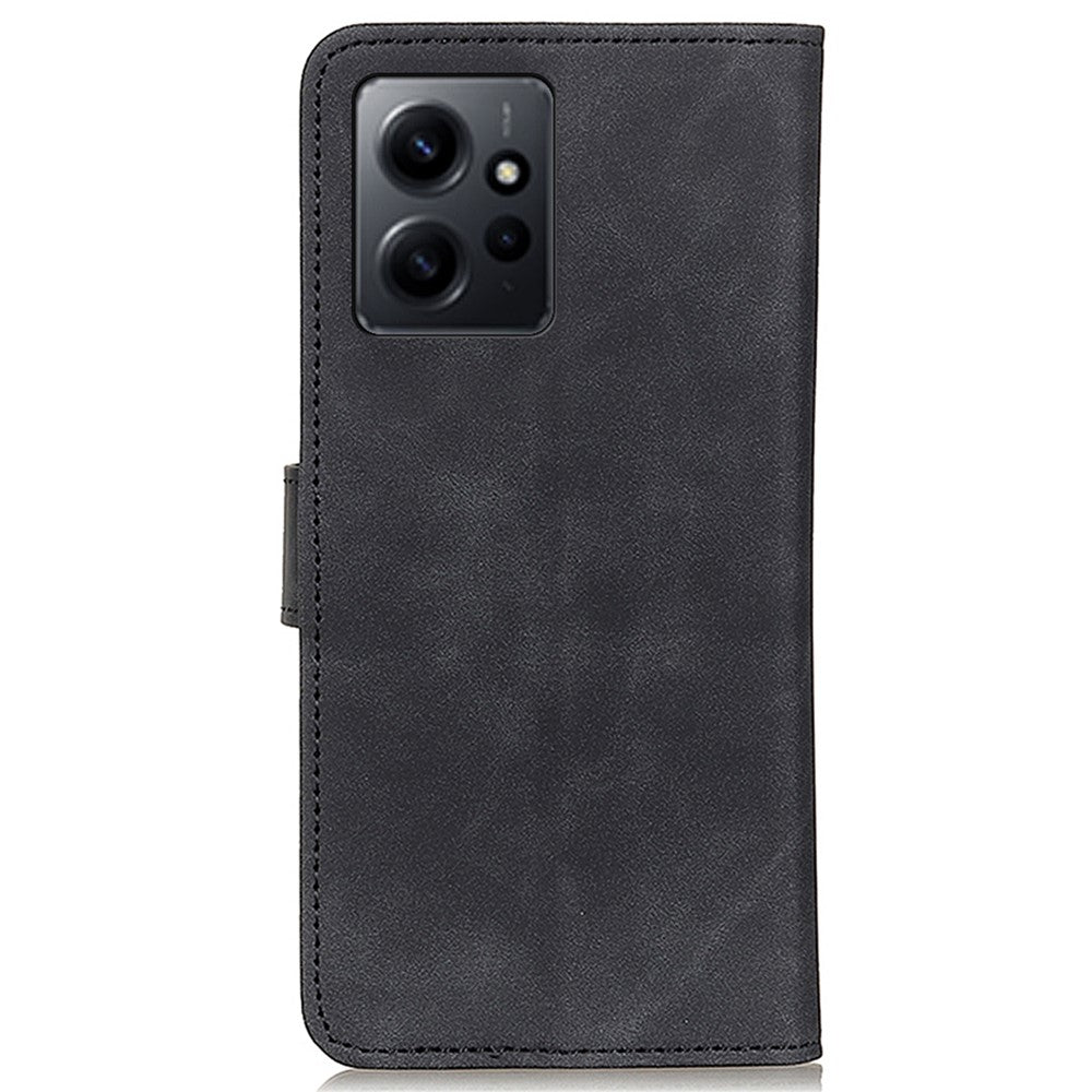 KHAZNEH For Xiaomi Redmi Note 12 4G Stand Phone Case Retro Texture Wallet  PU Leather Phone Cover