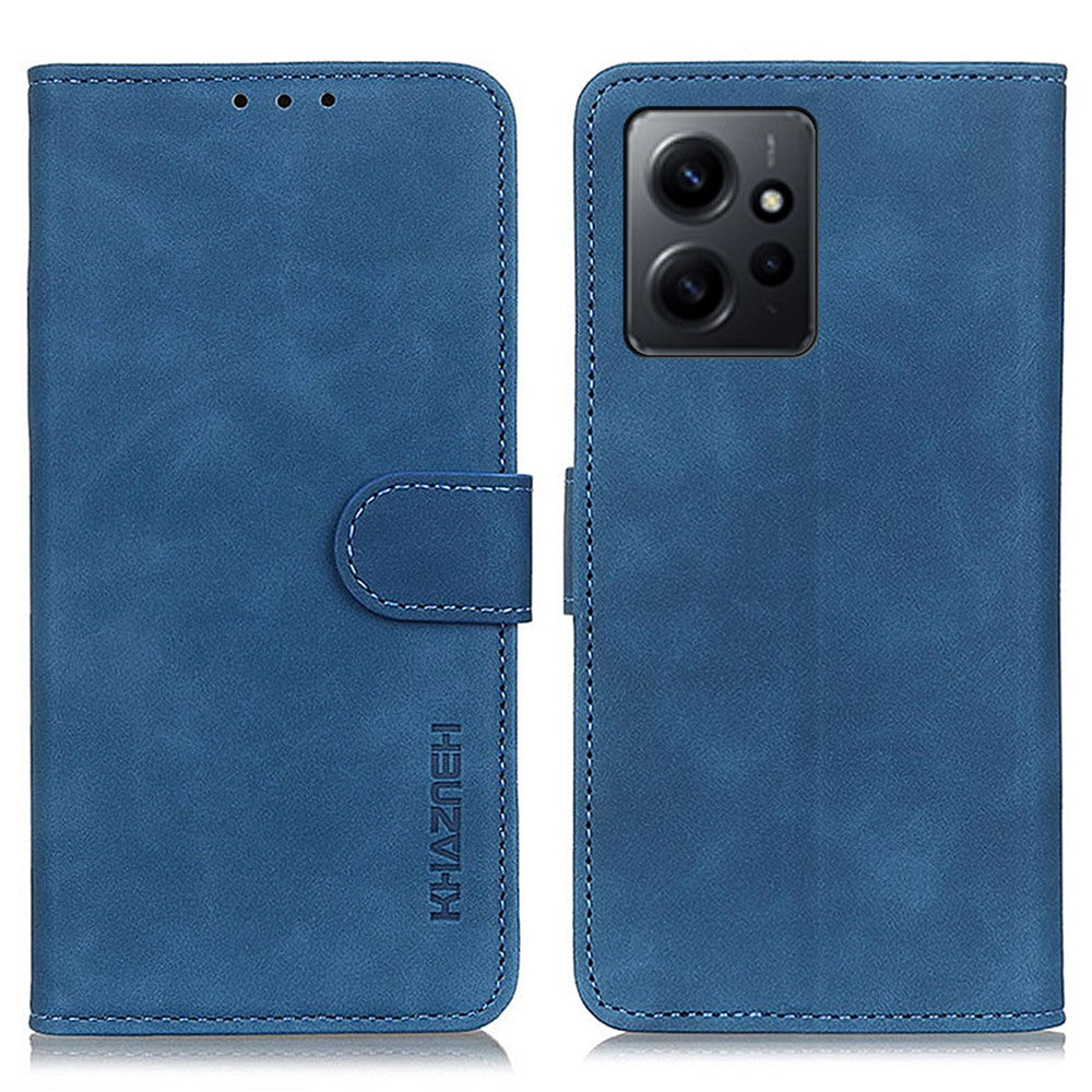 KHAZNEH For Xiaomi Redmi Note 12 4G Stand Phone Case Retro Texture Wallet  PU Leather Phone Cover