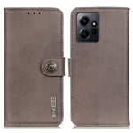 KHAZNEH För Xiaomi Redmi Note 12 4G PU-läderfodral med kohudstruktur, plånboksfodral, skyddande skal