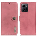 KHAZNEH För Xiaomi Redmi Note 12 4G PU-läderfodral med kohudstruktur, plånboksfodral, skyddande skal