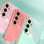 XINLI Electroplating Phone Case for Samsung Galaxy A34 5G Anti-scratch TPU Cover