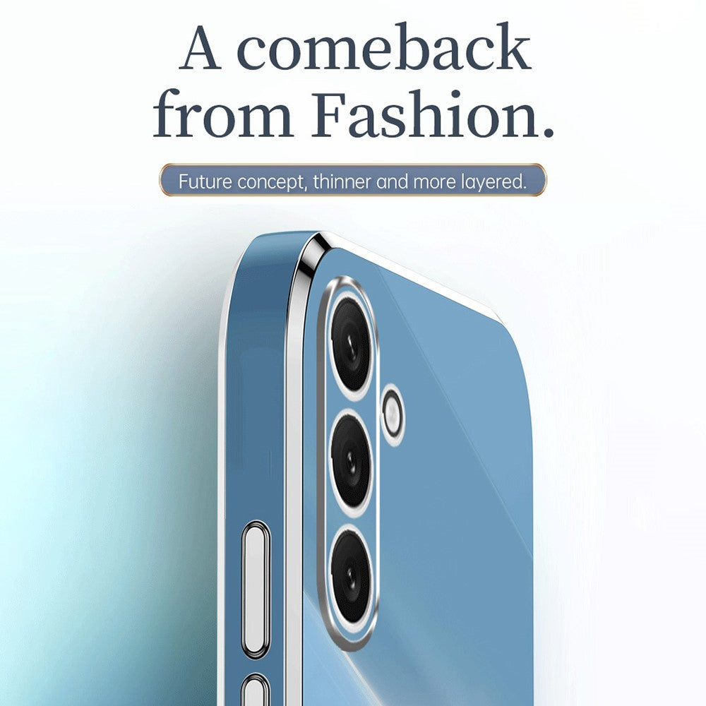 XINLI For Samsung Galaxy A24 4G (162.1 x 77.6 x 8.3mm) Electroplating Phone Case Ring Kickstand Cell Phone TPU Cover