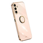 XINLI For Samsung Galaxy A24 4G (162.1 x 77.6 x 8.3mm) Electroplating Phone Case Ring Kickstand Cell Phone TPU Cover