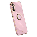 XINLI For Samsung Galaxy A24 4G (162.1 x 77.6 x 8.3mm) Electroplating Phone Case Ring Kickstand Cell Phone TPU Cover