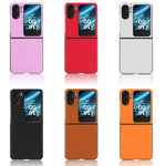 For Oppo Find N2 Flip 5G Drop Resistant PU Leather Coated PC Phone Case Protective Shell