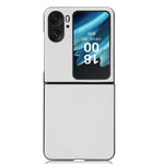 For Oppo Find N2 Flip 5G Drop Resistant PU Leather Coated PC Phone Case Protective Shell