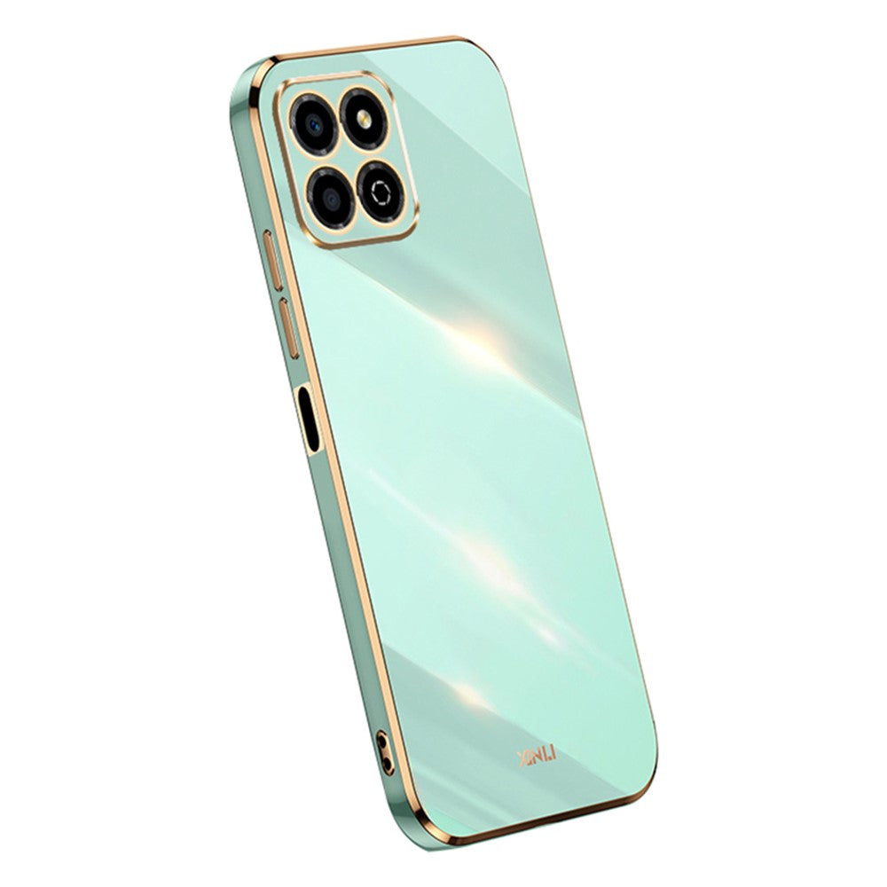 XINLI Electroplating Frame Phone Case for Honor X8a 4G, Anti-drop Soft TPU Phone Cover