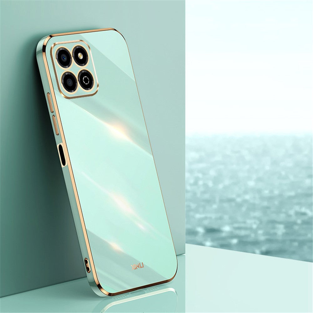 XINLI Electroplating Frame Phone Case for Honor X8a 4G, Anti-drop Soft TPU Phone Cover