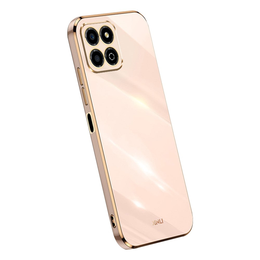 XINLI Electroplating Frame Phone Case for Honor X8a 4G, Anti-drop Soft TPU Phone Cover
