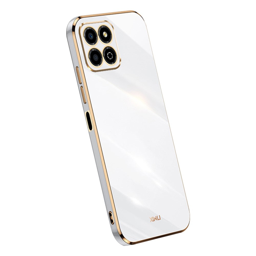 XINLI Electroplating Frame Phone Case for Honor X8a 4G, Anti-drop Soft TPU Phone Cover