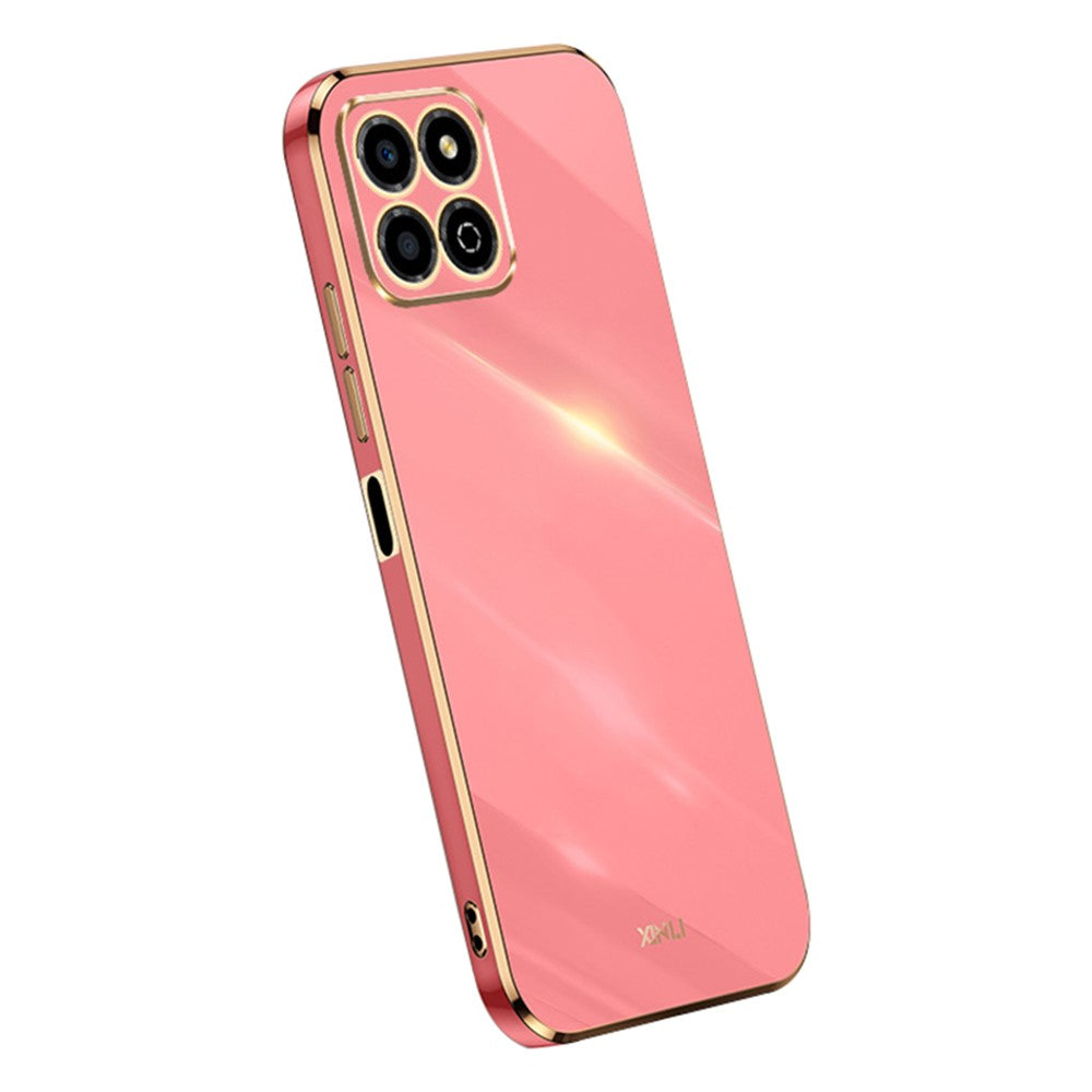 XINLI Electroplating Frame Phone Case for Honor X8a 4G, Anti-drop Soft TPU Phone Cover