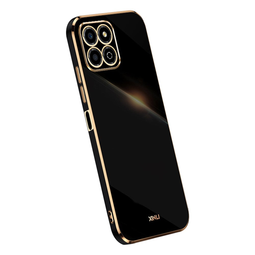 XINLI Electroplating Frame Phone Case for Honor X8a 4G, Anti-drop Soft TPU Phone Cover