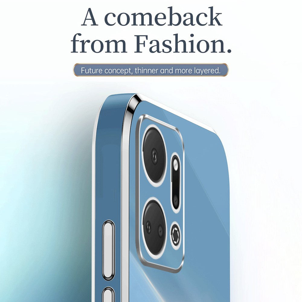 XINLI Phone TPU Case for Honor X7a 5G , Precise Cutout Lens Protection Electroplating Phone Cover
