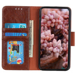 For Xiaomi Redmi Note 12 4G Split Leather Nappa Texture Phone Case Stand Wallet Phone Cover