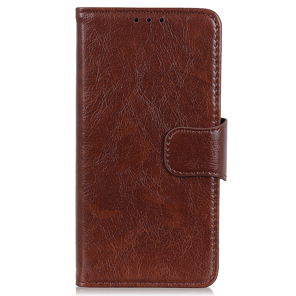 For Xiaomi Redmi Note 12 4G Split Leather Nappa Texture Phone Case Stand Wallet Phone Cover