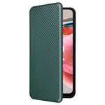 Xiaomi Redmi Note 12 4G PU-läder stativfodral kolfibertextur mobilskal med korthållare