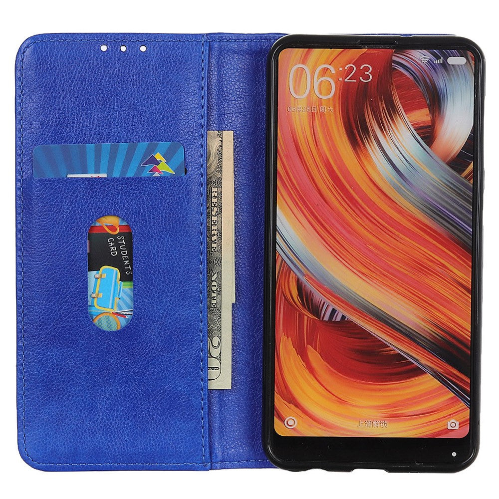 Xiaomi Redmi Note 12 4G Smartphone Stativfodral Litchi Textur mobilfodral Split Läder Plånbok