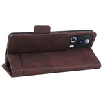 PU Leather Phone Case for Xiaomi 13 Lite / Civi 2 5G , Hardware Decor Dual Magnetic Clasp Wallet Stand Phone Cover