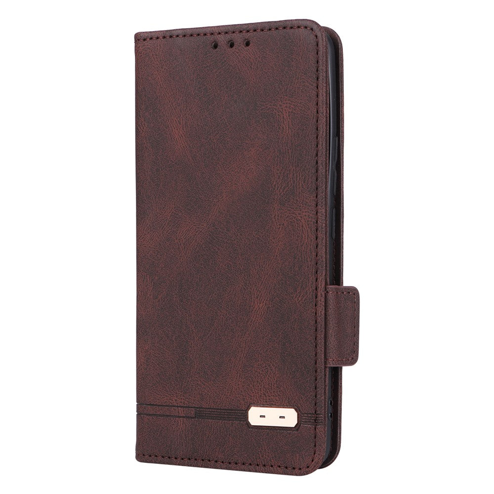 PU Leather Phone Case for Xiaomi 13 Lite / Civi 2 5G , Hardware Decor Dual Magnetic Clasp Wallet Stand Phone Cover