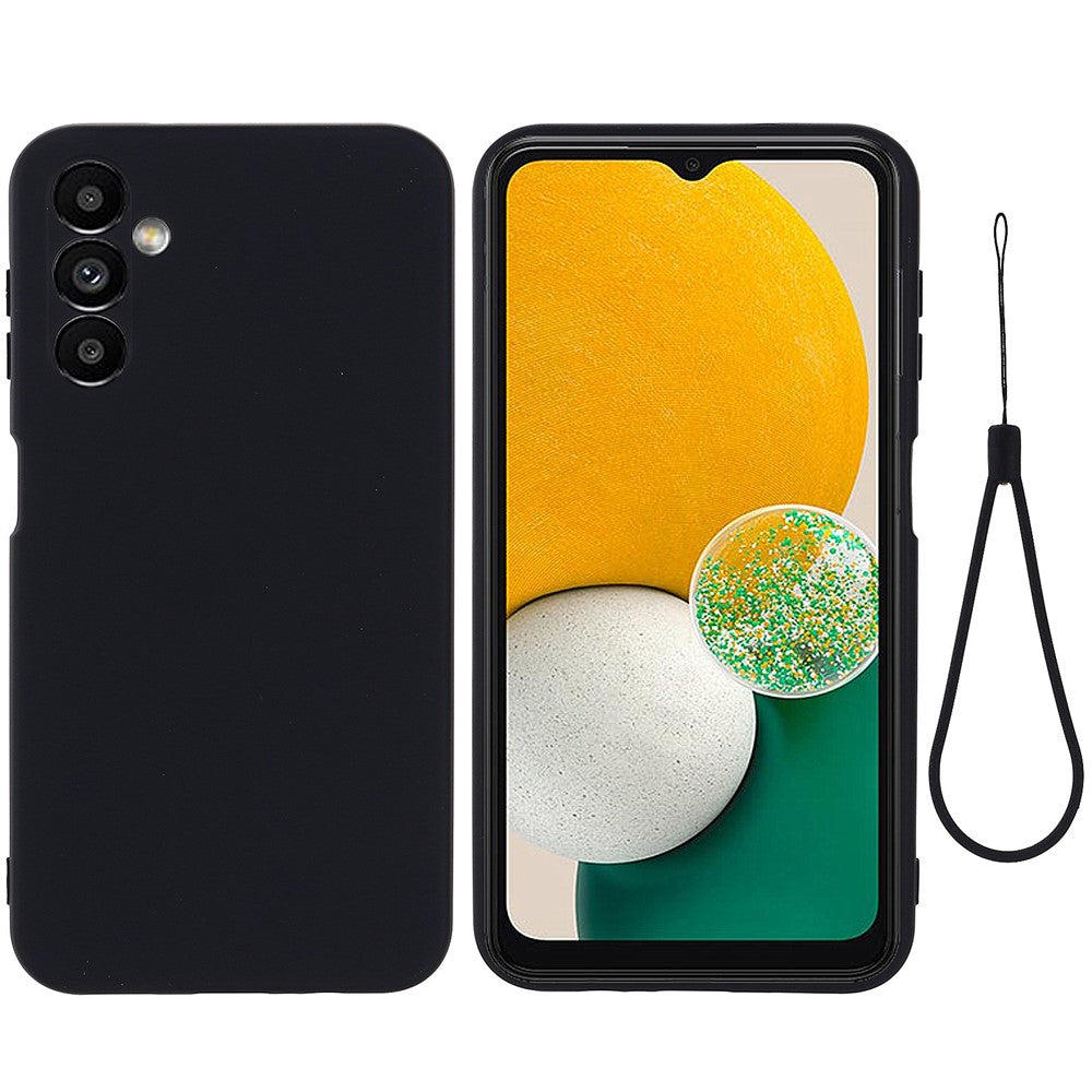 mobilskal till Samsung Galaxy A14 5G / A14 4G Mjukt foder Flytande silikonskydd med rem