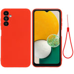 mobilskal till Samsung Galaxy A14 5G / A14 4G Mjukt foder Flytande silikonskydd med rem