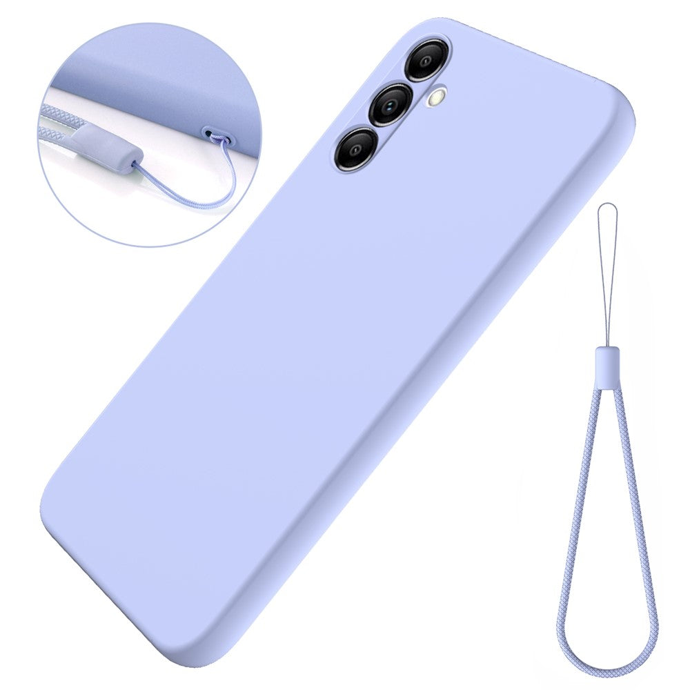 mobilskal till Samsung Galaxy A14 5G / A14 4G Mjukt foder Flytande silikonskydd med rem