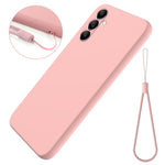 mobilskal till Samsung Galaxy A14 5G / A14 4G Mjukt foder Flytande silikonskydd med rem