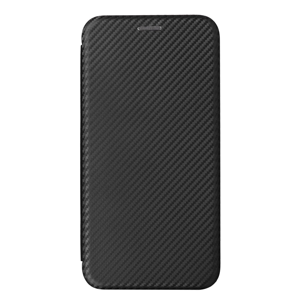 Samsung Galaxy A34 5G Kolfibertextur Läder Stativ mobilskal mobilskal med Kortplats