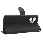 TPU+PU Leather Phone Case for Xiaomi Redmi Note 12 4G , Shockproof Stand Wallet Skin-touch Phone Cover