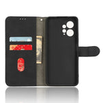 TPU+PU Leather Phone Case for Xiaomi Redmi Note 12 4G , Shockproof Stand Wallet Skin-touch Phone Cover