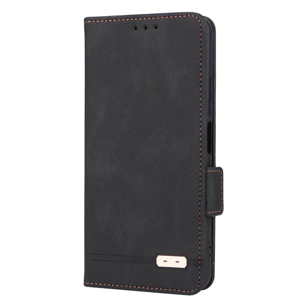 For Xiaomi Redmi Note 12 4G Hardware Decor Wallet Stand Cover Anti-scratch Magnetic PU Leather Anti-drop Case