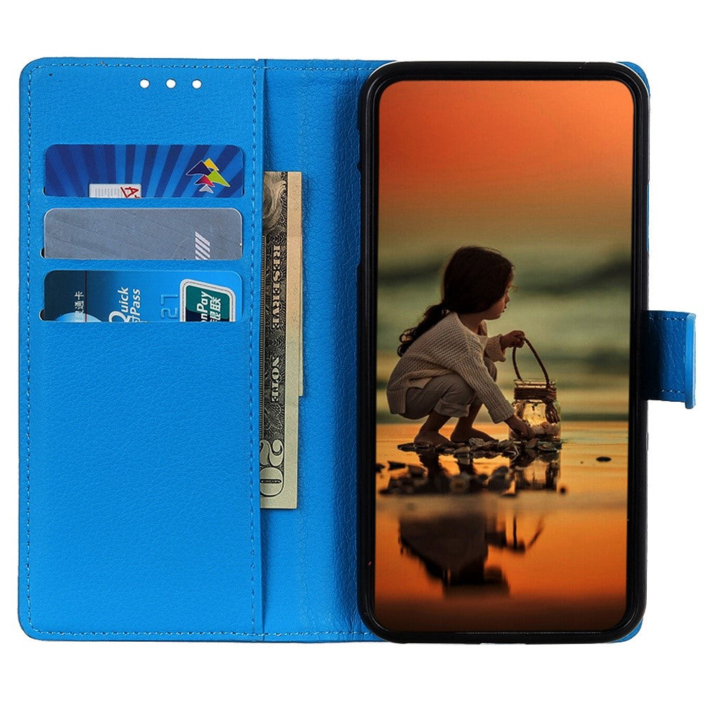 For Xiaomi Redmi Note 12 4G Mobile Phone Case Wallet Stand Litchi Texture Leather Phone Cover