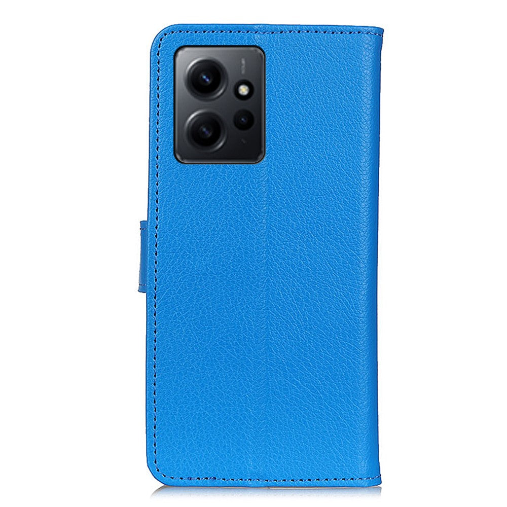 For Xiaomi Redmi Note 12 4G Mobile Phone Case Wallet Stand Litchi Texture Leather Phone Cover