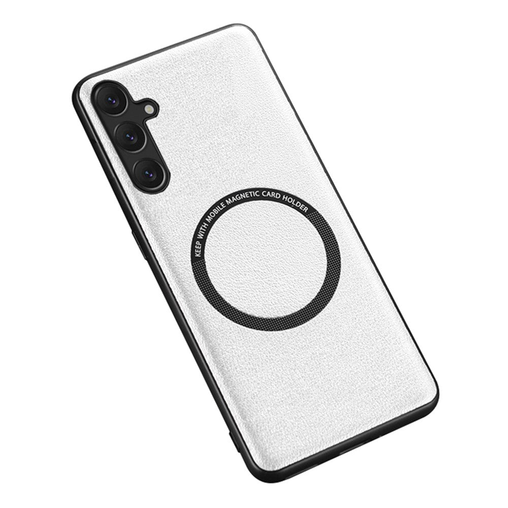 For Samsung Galaxy A54 5G Phone Cover Magnetic Case Charger PU Leather+PC+TPU Phone Case