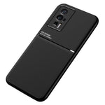 Xiaomi Poco F5 Pro 5G / Redmi K60 Pro 5G / K60 5G TPU-mobilcover i PU-læder med prægede linjer, faldsikring og stødbeskyttelse