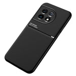 PU-läder TPU-skal till OnePlus Ace 2 5G / 11R 5G Skyddande tunt skal Linjer Präglat mobilskydd