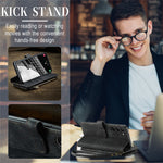 For Samsung Galaxy S23+ Phone Cases with Strap CASEME C30 Zipper Multiple Card Holder PU Leather Cover