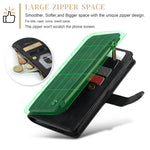 For Samsung Galaxy S23+ Phone Cases with Strap CASEME C30 Zipper Multiple Card Holder PU Leather Cover