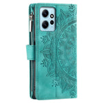 For Xiaomi Redmi Note 12 4G Leather Flip Cover Mandala Flower Pattern Wallet Phone Case